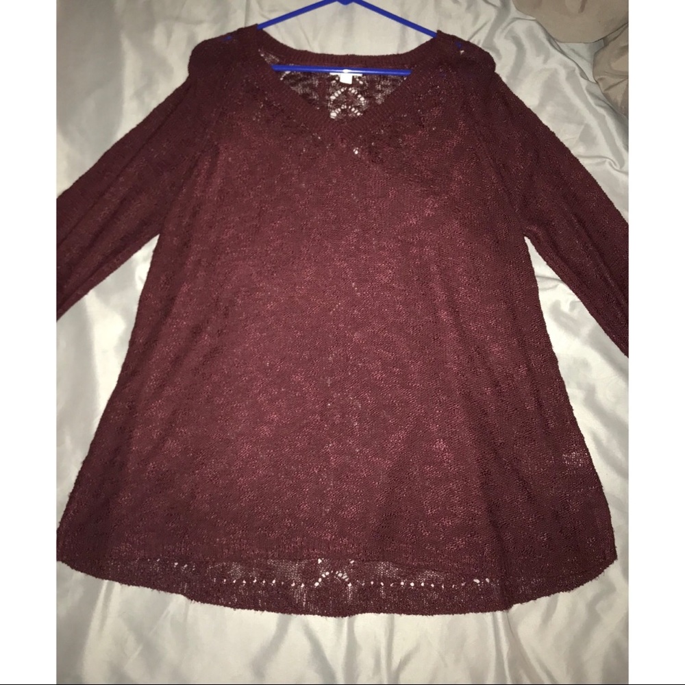 Sheer Long Sleeve Sweater